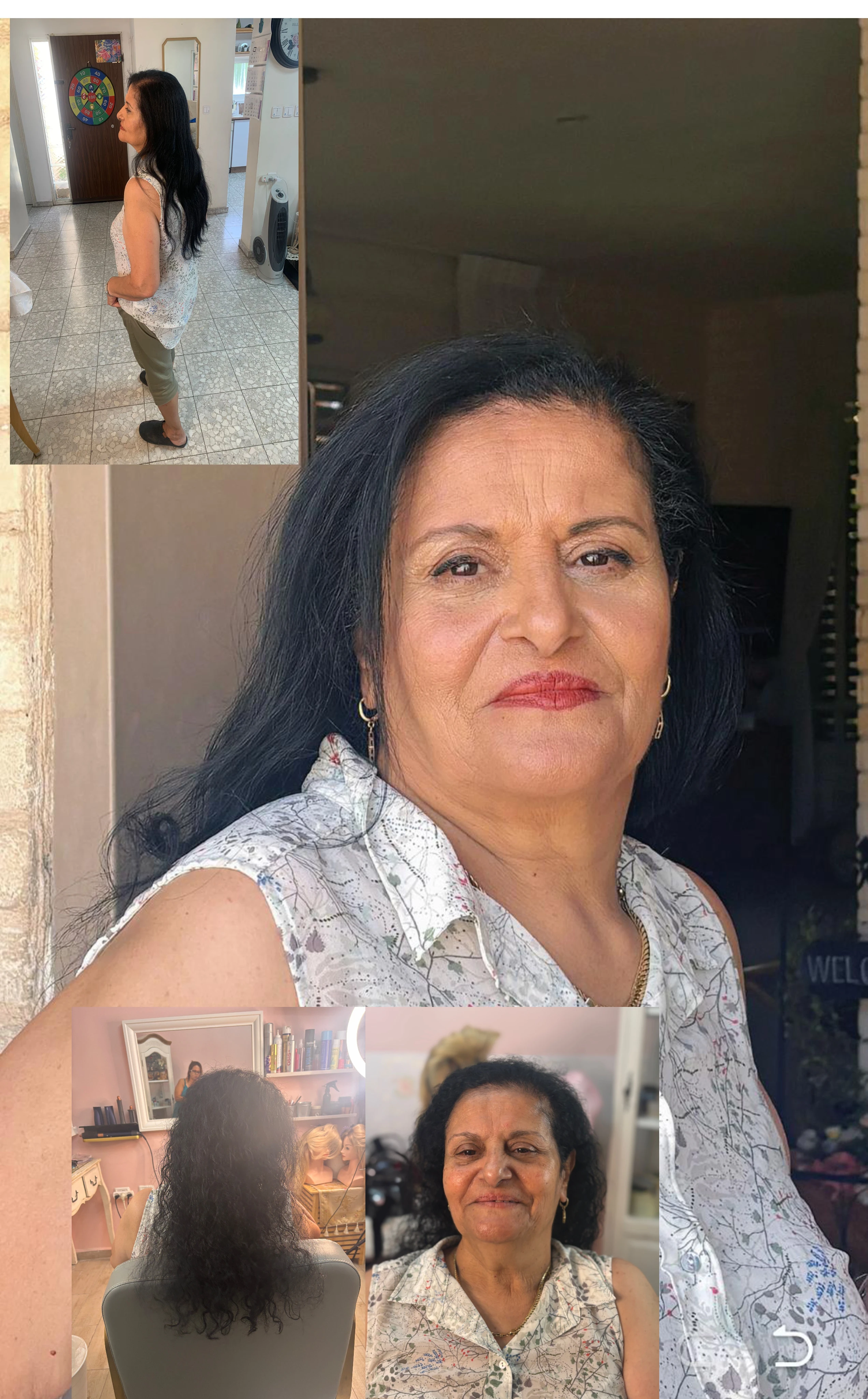 אסתר היפה עם איפור ושיער לעור בוגר בסלון יופי